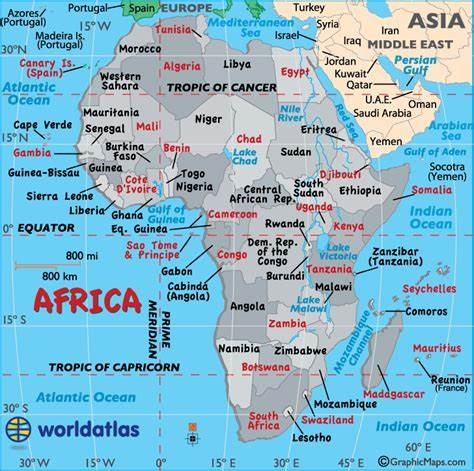 African map, courtesy of WorldAtlas.com