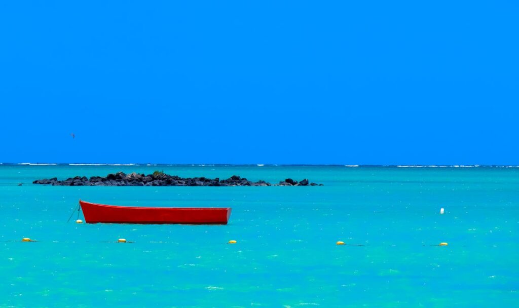 Blue waters of Mauritius