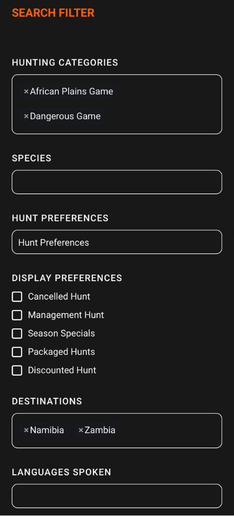 Search filter
