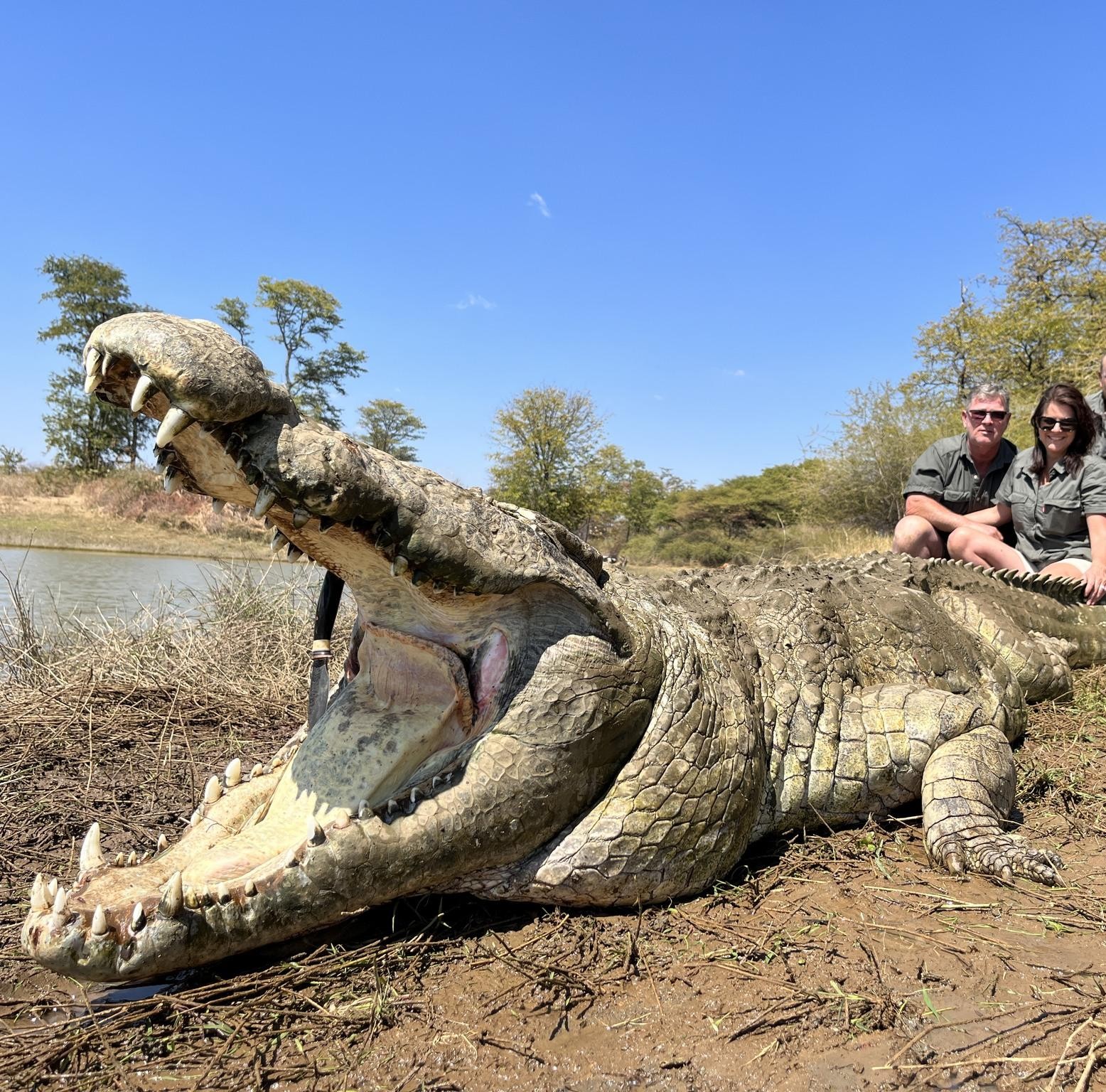 Giant Crocodile Hunting on Lake Cahora Bassa, Mozambique     