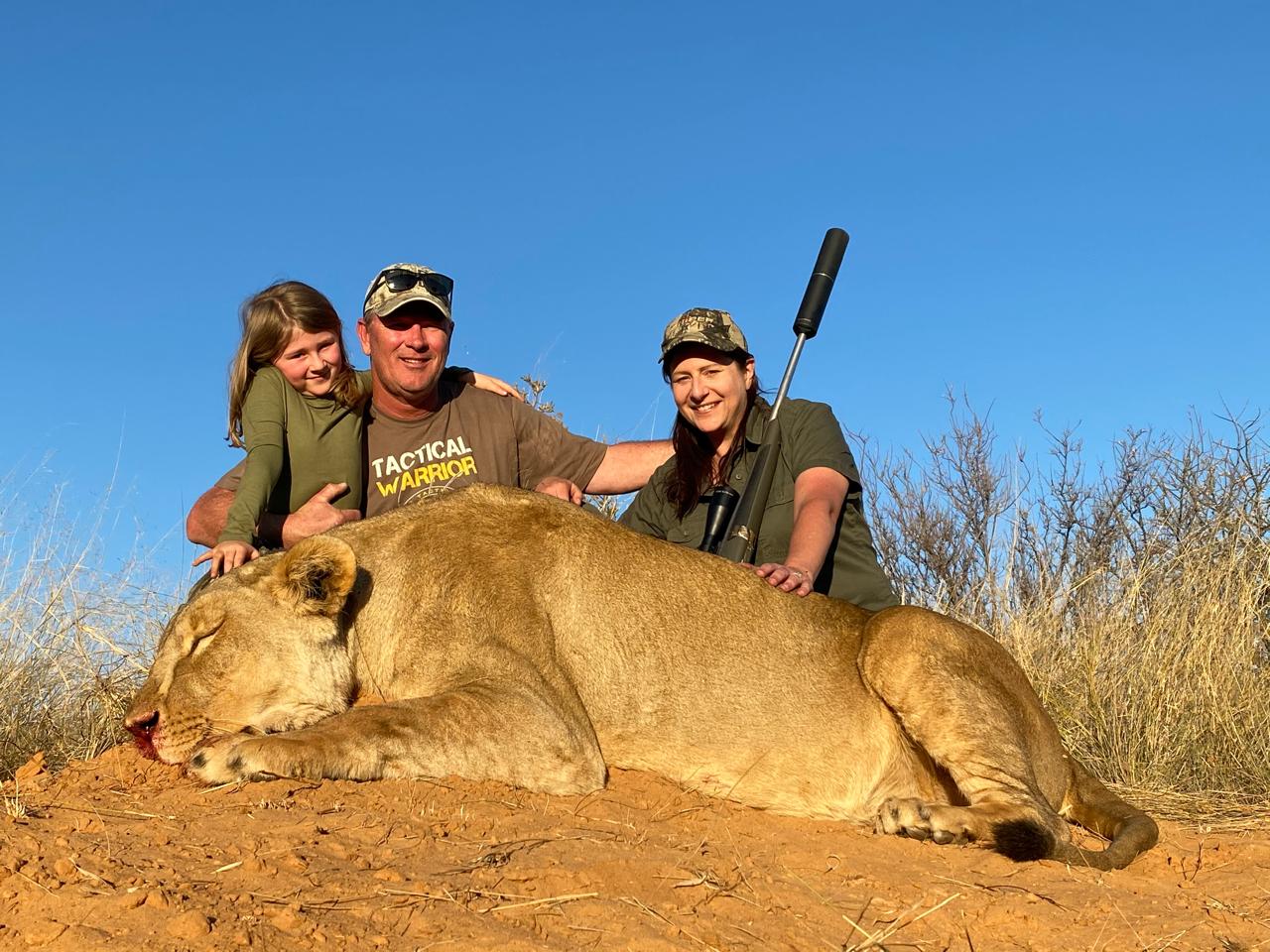 Tamlyn with her lioness