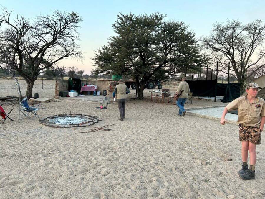 The camp in the Kalahari was rustic and perfect for an African plains game adventure.